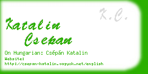 katalin csepan business card