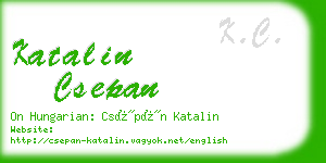 katalin csepan business card